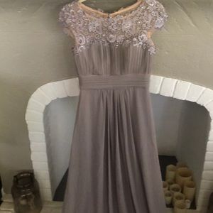 Beautiful grey evening gown